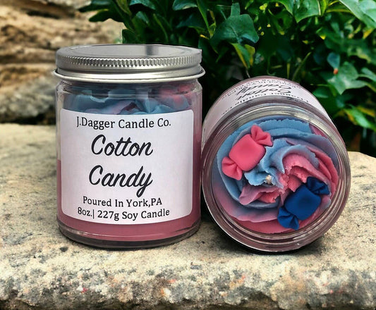 Mini Cotton Candy Soy Dessert Candle , 8oz.